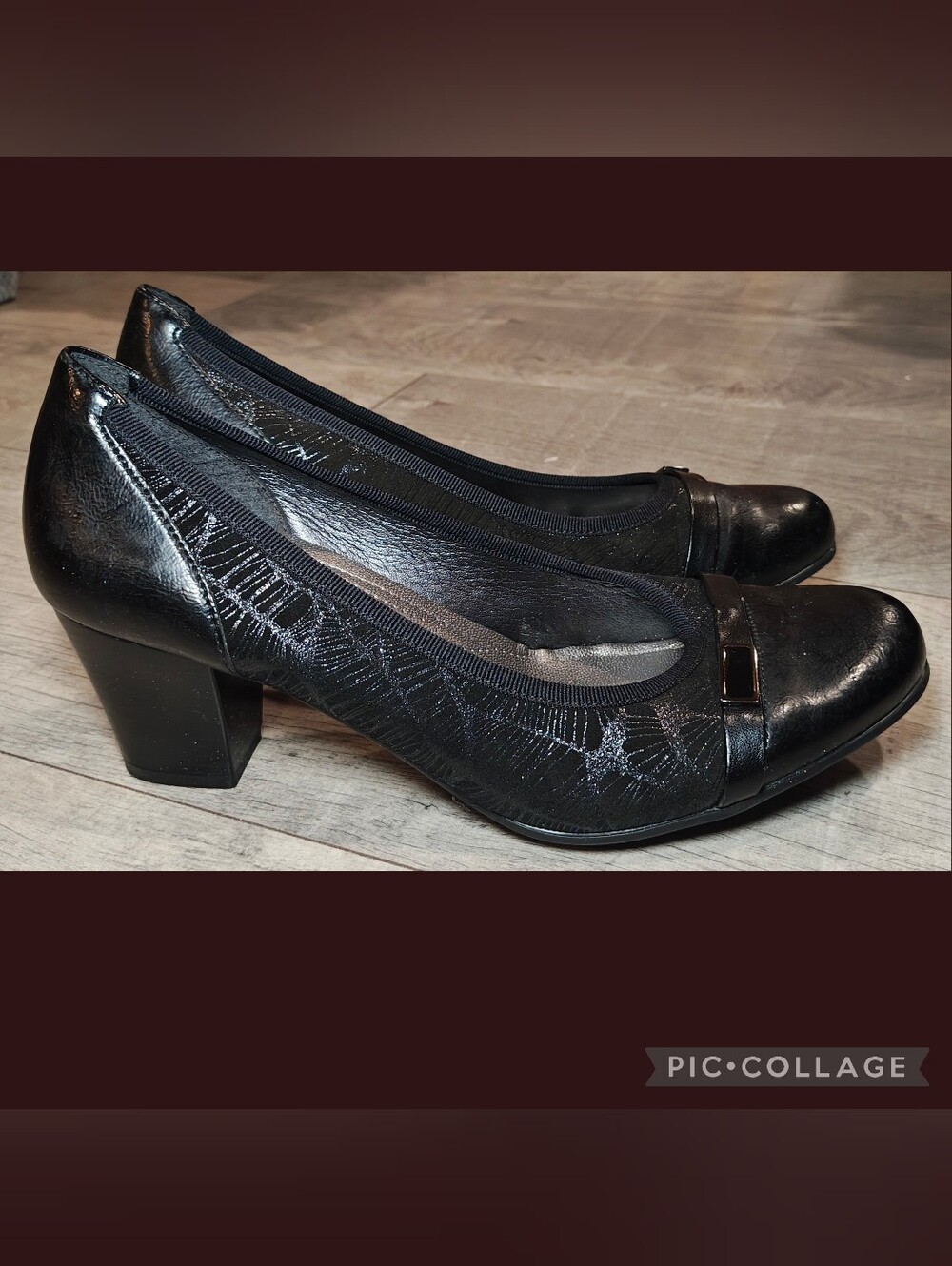 💼NEW Y2K Dubarry of Ireland Officecore Mixed Media Patent Ballet Block Heels💼